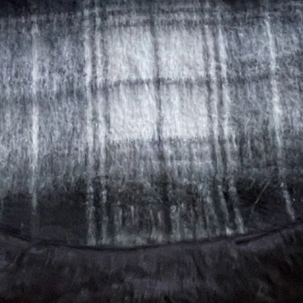 The Farmhouse Rachel Ashwell Mohair Plaid Holiday Tree Skirt Blk Gray 52” NWT
